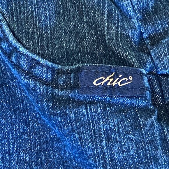 Bundle of 2 VTG 80’s Chic High Waist Denim Pull On Blue Jeans 12 Avg 28x29 #142S - Picture 3 of 5